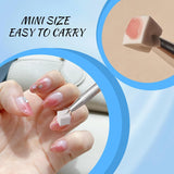 Eiito 100 Stück Weiche Nagelschwämme Für Ombre, Mit 2 Greifstift, Aura-Maniküre-Nailkunst-Werkzeuge (Silber + Gold)