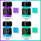 Essbarer Glitzer-Glitter – 4 Farben essbares Glitzerpulver, Glitzerpulver für Getränke, Lebensmittel, Kuchen – essbares metallisches Lebensmittelfarbpulver zum Backen, Cocktails – 5 g/Flasche