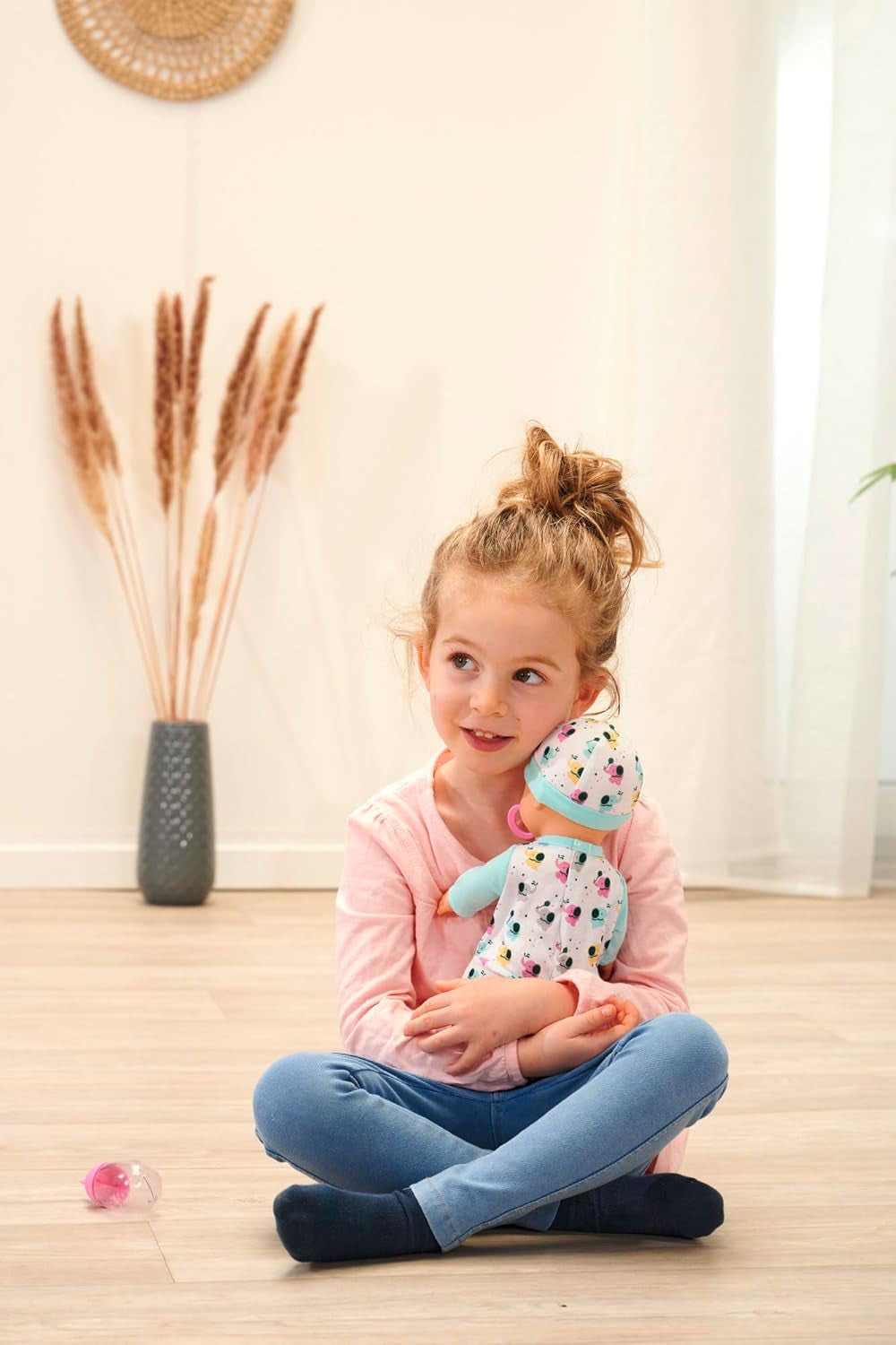 Neugeborenes Baby, kleiner Elefant, Vinylpuppe mit Fütterungs- und Trinkfunktion, Flasche und Schnuller, 30 cm, 2 Jahre alte Puppen Naty Shop