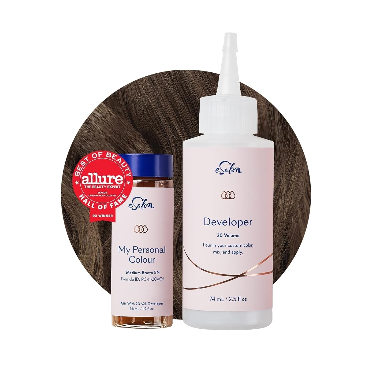 Permanentes Haarfärbeset, 100 % Grauabdeckung, Heimfärbung, 0 % Ammoniak-Haarfärbemittel, multidimensionale Haarfärbemittel, professionelle Haarfärbemittel, Naty Shop Haarfärbemittel Mittelbraun 5N