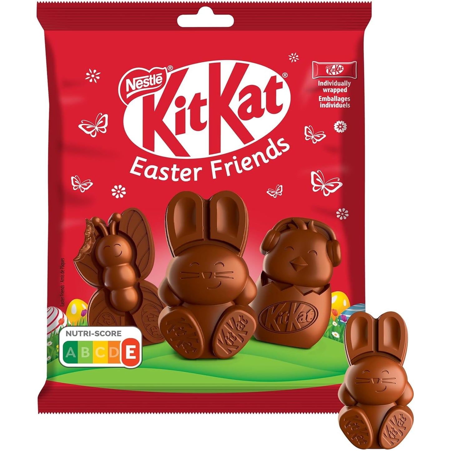 NESTLÉ Easter Friends Mini-Osterfiguren aus Vollmilchschokolade mit knusprigen Stücken, 2er-Pack (1 x 65 g)