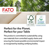 Fato – Natürliche 4-fach gefaltete Einweg-Papierservietten, umweltfreundlich, 40 Stück, Größe 38 x 38, 2-lagig, 100 % Recyclingpapier