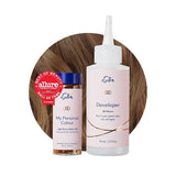 Permanentes Haarfärbeset, 100 % Grauabdeckung, Heimfärbung, 0 % Ammoniak-Haarfärbemittel, mehrdimensionale Haarfärbemittel, professionelle Haarfärbemittel, Naty Shop Haarfärbemittel Hellbraun Gold 6G