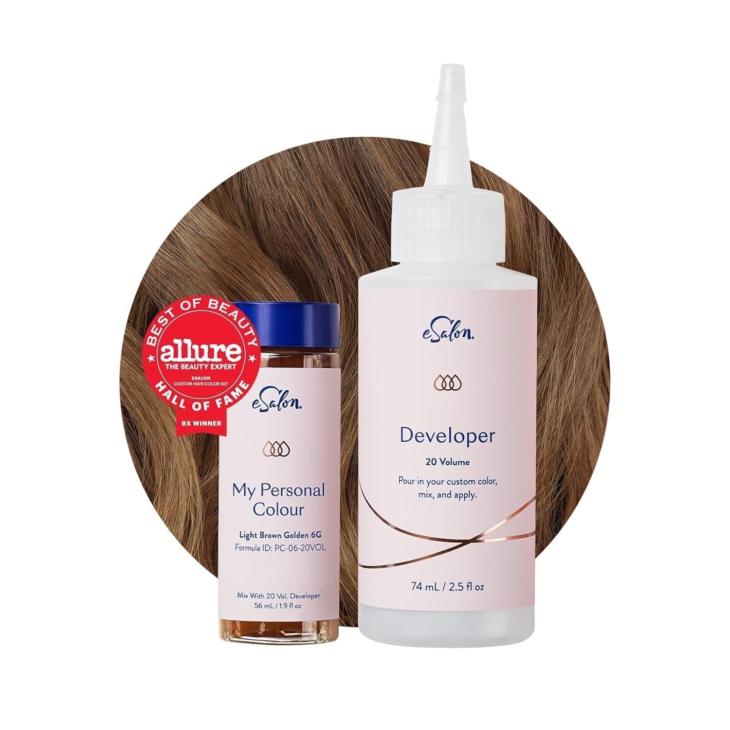 Permanentes Haarfärbeset, 100 % Grauabdeckung, Heimfärbung, 0 % Ammoniak-Haarfärbemittel, mehrdimensionale Haarfärbemittel, professionelle Haarfärbemittel, Naty Shop Haarfärbemittel Hellbraun Gold 6G