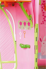BABY Born Storybook Cottage, faltbares Puppenhaus für 18-cm-Puppen mit Tisch, Kamin, Chaiselongue und Teleskop, Rosagrün, 833803 Zapf Creation Puppenhäuser Naty Shop