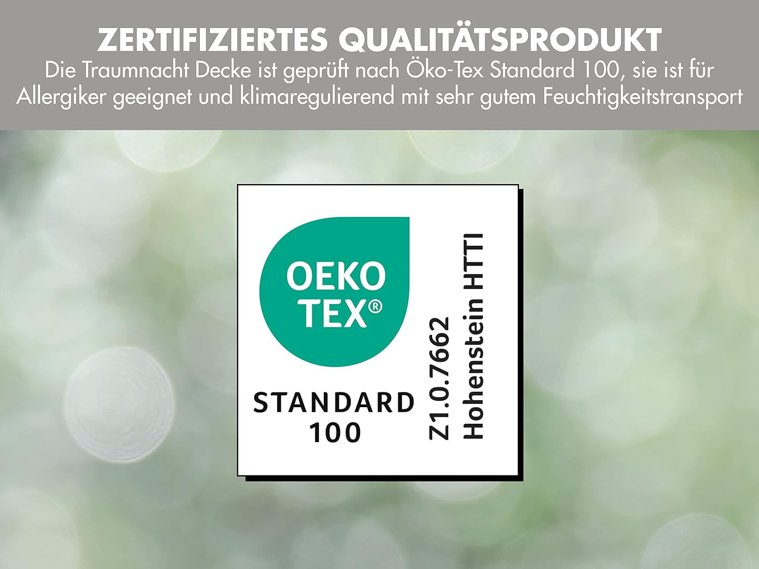 Traumnacht Bequeme Baumwoll-Mono-Steppdecke für alle Jahreszeiten, ideale Übergangsdecke mit Bezug aus Baumwollmischung, 135 x 200 cm, waschbar, Öko-Tex-zertifiziert, hergestellt nach deutschem Qualitätsstandard. Steppdecken und Quilts Naty Shop