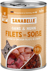 Sanabelle Gourmet Nassfutter im Topf mit Gans und Huhn | 6 x 380g | 2,28 kg