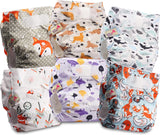 Littles and Bloomz wiederverwendbare Windel FLV2-0602, Standard-Klettverschluss, 6 Windeln