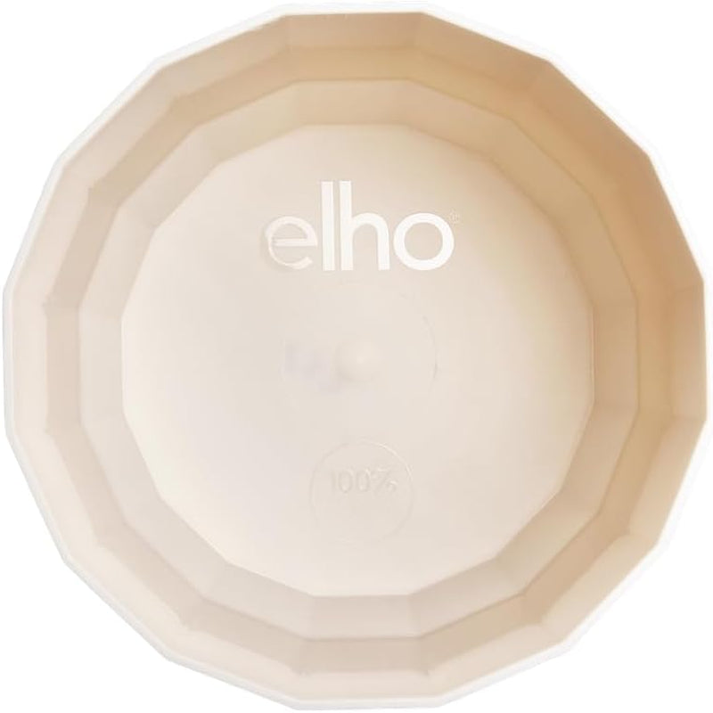Runder Topf elho Facet 23 cm – für den Innenbereich – 100 % recycelter Kunststoff – Ø 22,7 x H 20,4 cm – Rosa/Mandelrosa