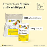Raab Vitalfood Kalium salt-Mischung, Mineralsalzmischung mit 66,7 % Natriumchlorid (Kochsalz) und 33 % Kaliumchlorid, Kalium trägt zur A Stärkung eines normalen Blutdrucks bei (1 x 200 g Dose)