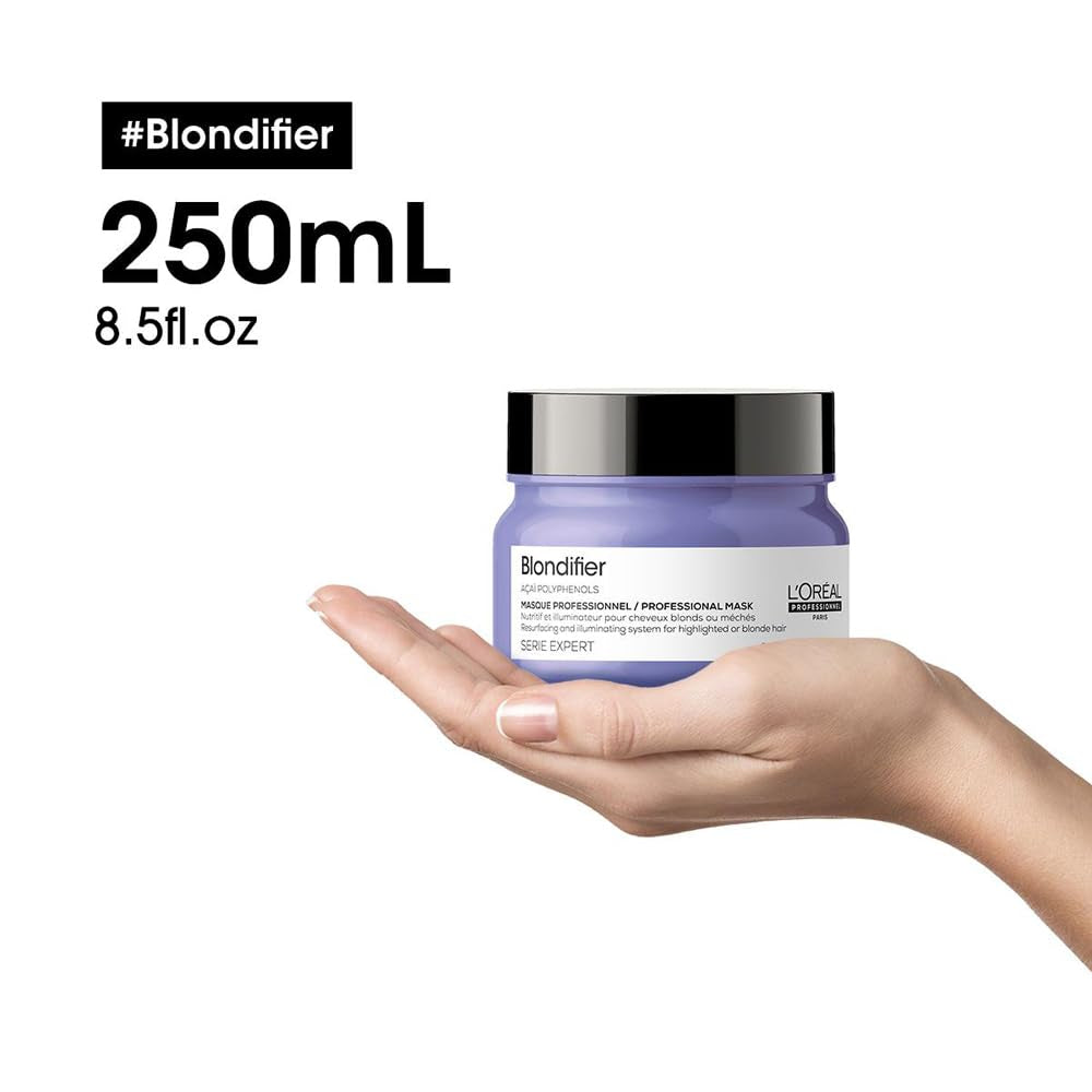 L'Oréal Professionnel | Pflegende Maske für blondes und blondiertes Haar, Açai-Fruchtextrakt, Serie Expert, Blondmaske Naty Shop Haarmaske