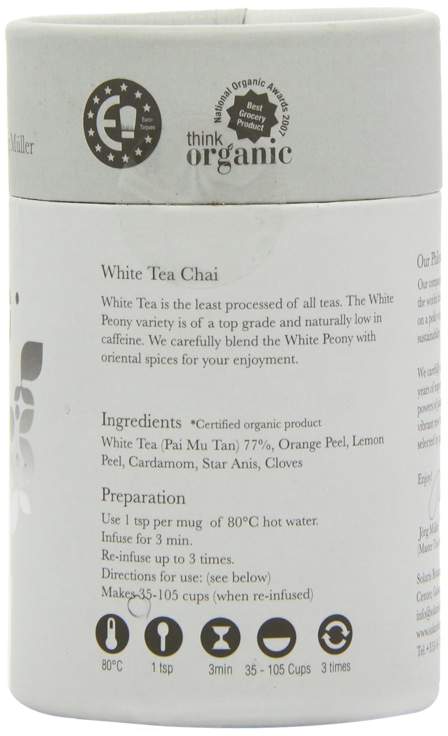 Solaris Bio-Tee Chai weißer Tee 25 g