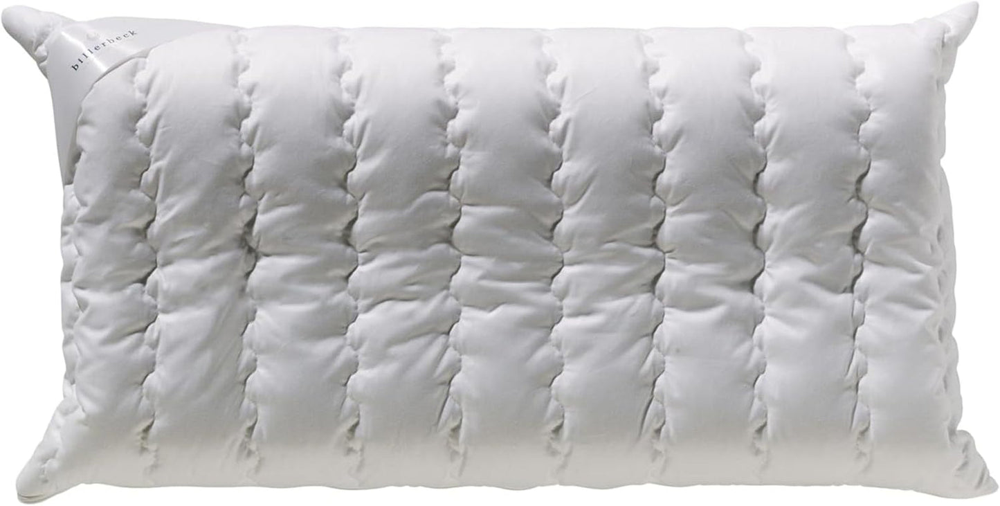 Billerbeck Kissen S20 Latex – Nackenkissen in 40 x 80 cm – Nackenstützkissen mit weichem Latexkern, weiß Naty Shop Standardkissen Viscoschaum