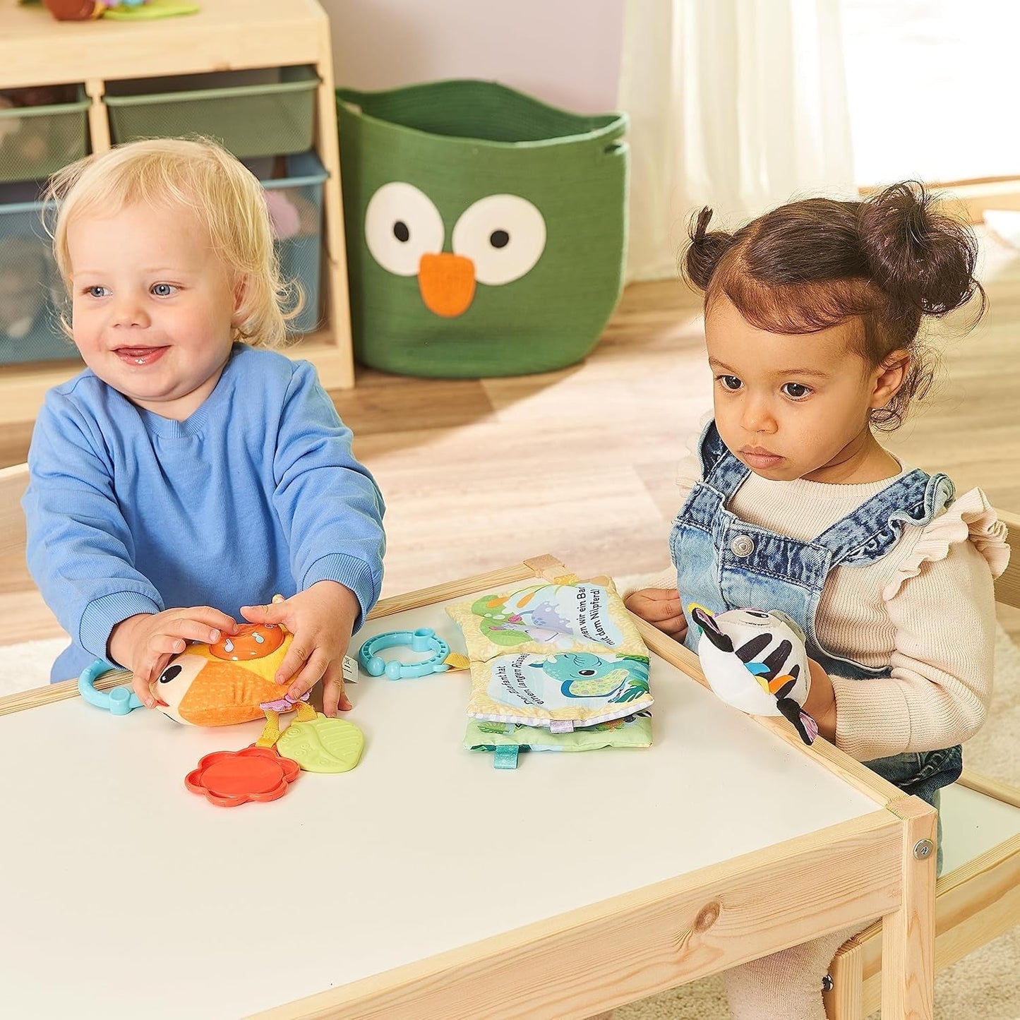 VTech Baby – Baby's Animal Friends Geschenkset – Spielzeugset mit Stoffbuch, singendem Vogel und Zebrarassel – für 0–24 Monate Babyspielzeug Naty Shop