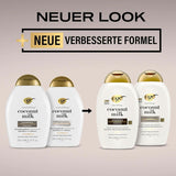 Shampoo mit Kokosmilch OGX (385 ml), feuchtigkeitsspendende Wirkung. Dusche und Bad Naty Shop