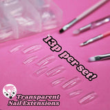TRIXES 500 Stück Gel-Nagelspitzen, französische Nägel, klare Acryl-Spitzen für DIY-Maniküre, 10 verschiedene Designs