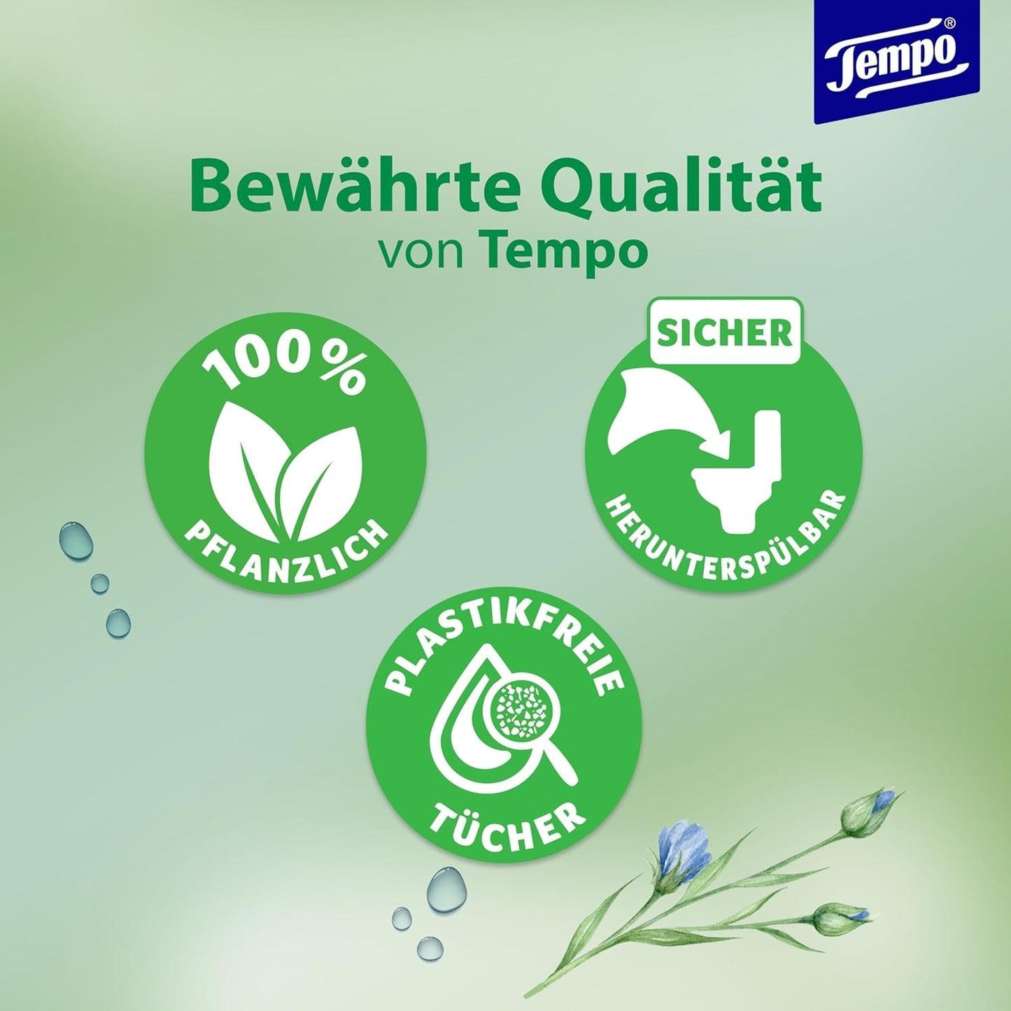 Tempo „Gentle & Sensitive“ feuchte Toilettentücher – Megapack – 16 Packungen à 42 Tücher – Duo-Packs – Natürliche Aloe Vera – Hygienepapier, dermatologisch getestet, hautneutral