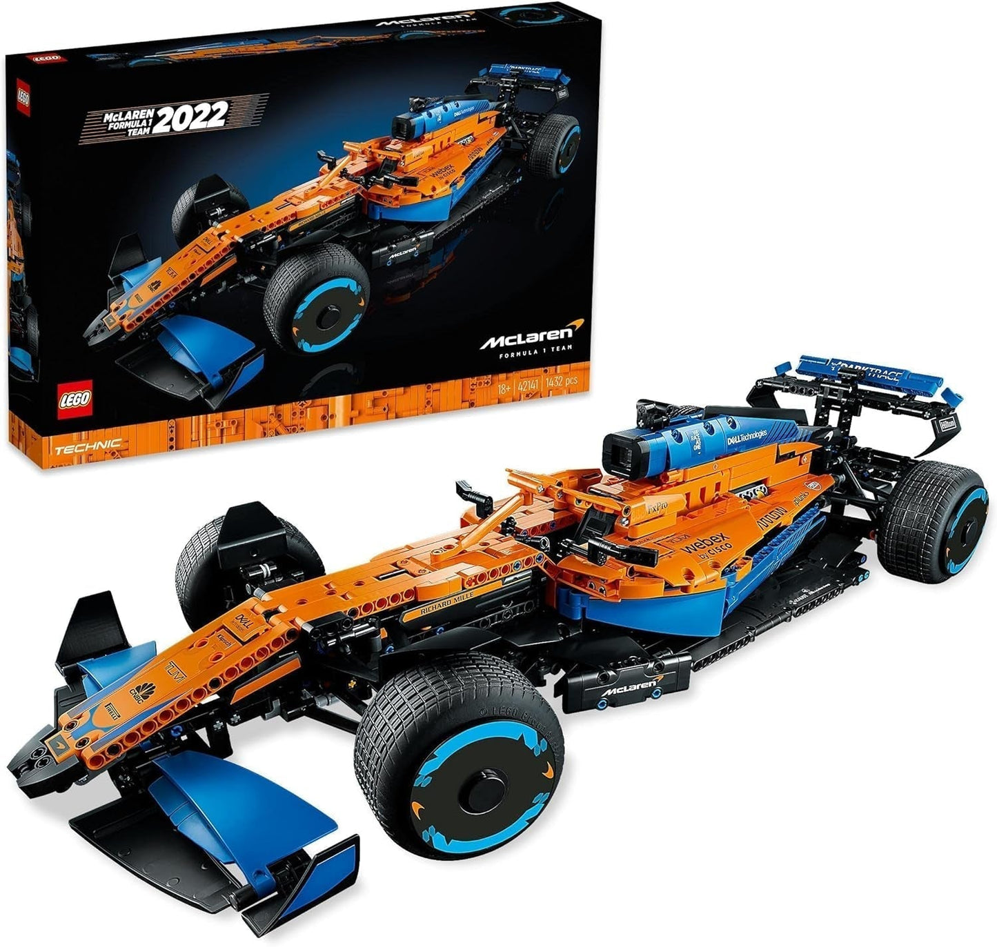 Lego Technic Mclaren Formel-1-Rennwagen – F1-Modell für Erwachsene mit V6-Motor und Lenkung – Geschenk für Motorsportfans und Sammler – 42141 Bausätze Besuchen Sie den LEGO-Store Singur