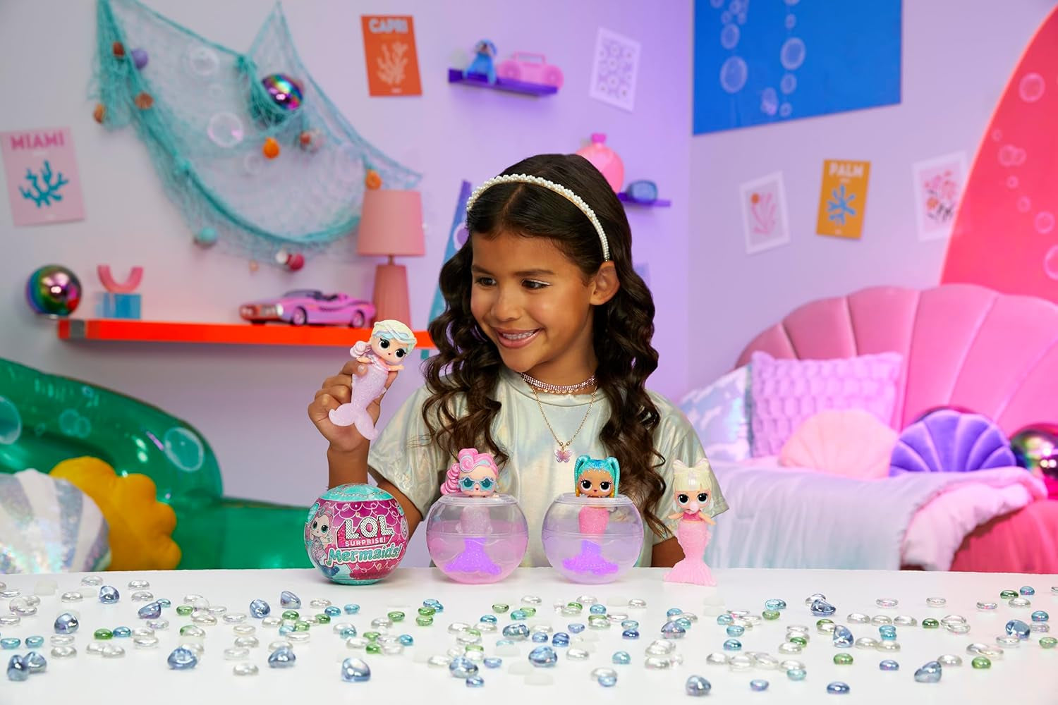 L.O.L. Überraschung! Mermaids Tots – Modische Minipuppen mit farbwechselnden Schwänzen – Geeignet für Sammler, Mädchen und Jungen ab 4 Jahren Naty Shop Dolls