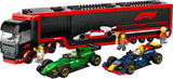 LEGO City F1 Transporter mit RB20 & AMR24 F1 Rennwagen – Spielzeugautotransporter für Red Bull & Aston Martin Formel 1 Teams – inkl. 5 Minifiguren – Geschenk für Jungen und Mädchen ab 8 Jahren 60445 Bausätze Besuchen Sie den LEGO-Store