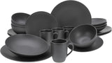 Creatable, 23146, Serie SOFT TOUCH BLACK, 20-teiliges Geschirrset, Kombiservice aus Porzellan, spülmaschinen- und mikrowellengeeignet, hergestellt in Portugal