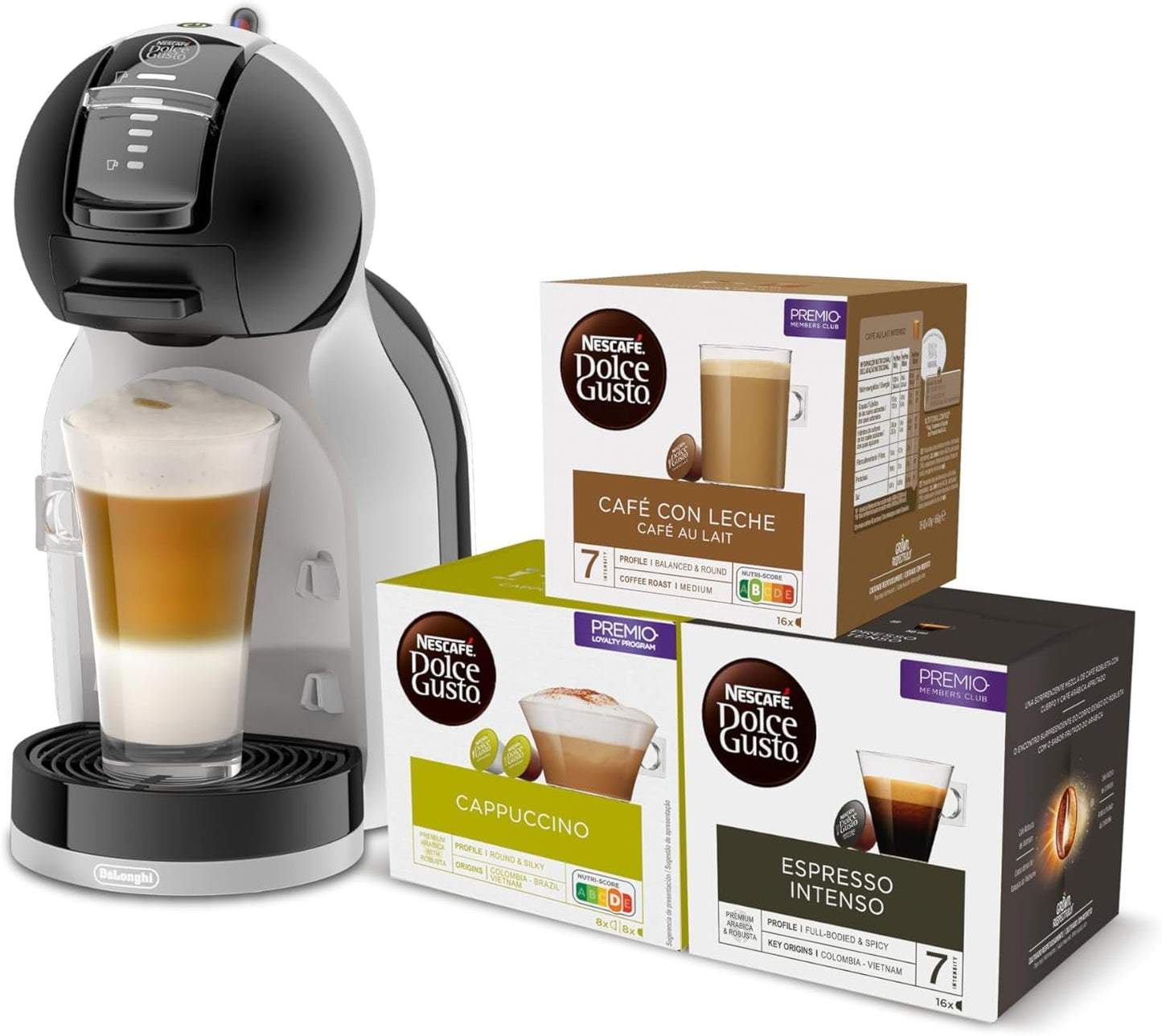 De'Longhi Mini Me EDG155.BG ​​​​EDG155.BG ​​​​Espressomaschine für Espressokapseln, 0,8 l, Schwarz, Grau