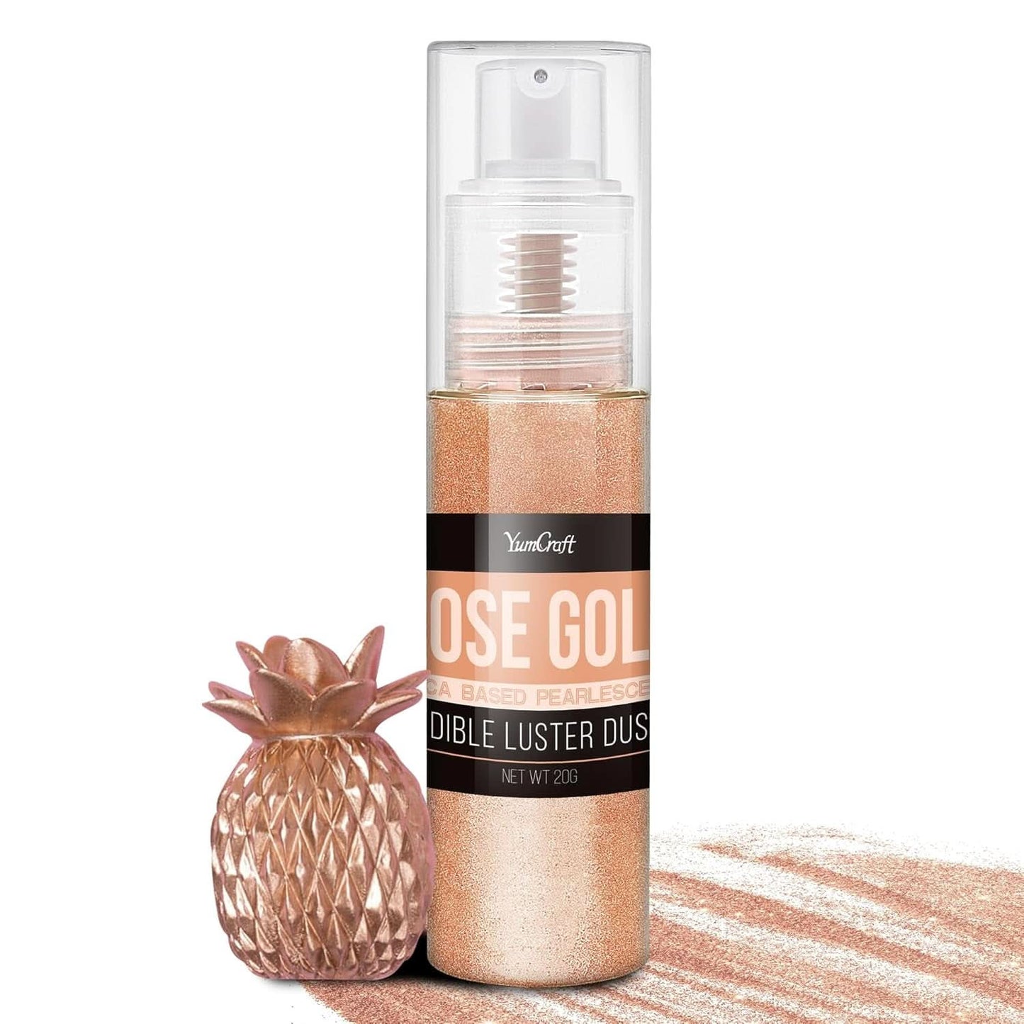 Essbares Glitzerspray, 20 Gramm Naty Shop Roségold