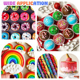 Fettlösliche Schokoladen-Lebensmittelfarbe – Regenbogenfarben, ölbasierte Lebensmittelfarbe für Fondant, Kuchendekoration, Backen – flüssige Lebensmittelfarbe für Kakaobutter, Buttercreme – je 12 g