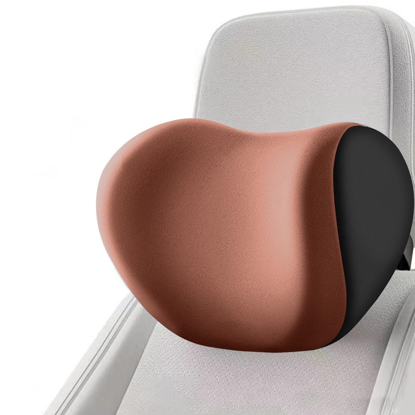 Auto-Nackenkissen, weiches Auto-Kopfstützenkissen, Auto-Nackenkissen, Auto-Kopfstützenkissen, Nackenkissen, Zubehörkissen, Memory-Baumwolle, Autozubehör, Kopfstützenkissen, Kopfstützenkissen (schwarz), orthopädische Zervikalkissen, Naty Shop, Braun