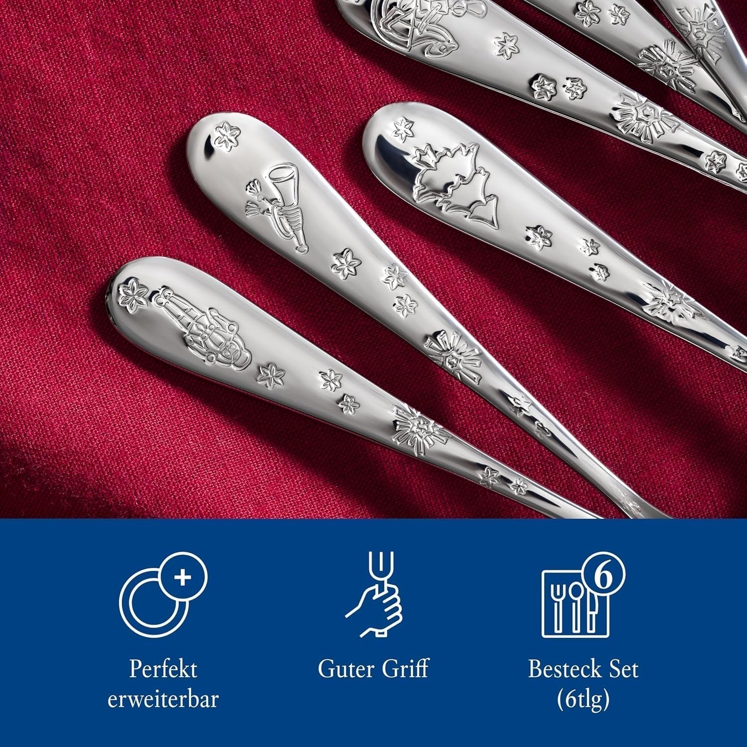 Villeroy & Boch - Toy'S Delight Kaffeelöffel-Set 6-teilig Silver Platinum, spülmaschinenfest Kitchen Naty Shop
