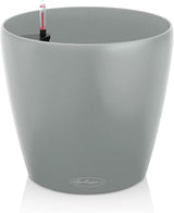 LECHUZA Blumentopf Classico Color ECO 35 Hellgrau mit Bewässerungssystem und Wasserstandsanzeige | Hergestellt aus 100 % recyceltem Kunststoff | Mattes Finish | Ø 34,5 x 32,5 cm | 18930