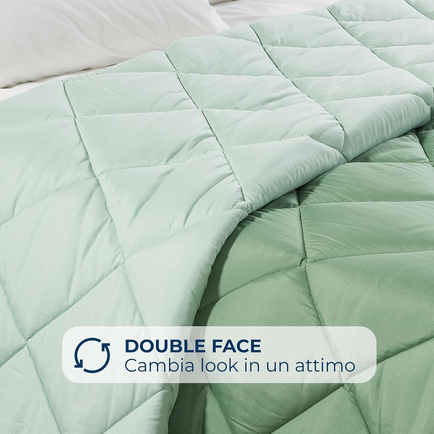 Caleffi Steppdecke für Doppelbett, Winter, 260 x 265 cm, Mikrofaser, für Doppelbett, Winter, weich, bequem, gepolstert, langlebig, waschbar, hypoallergen, Steppdecke, hergestellt im Naty Shop für Steppdecken und Steppdecken