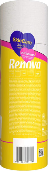 Renova Skincare Purissimo Toilettenpapier, 12 Rollen, weiß