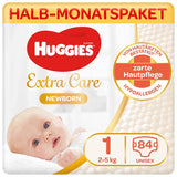 Huggies Windeln für Neugeborene, Größe 1, 100 Windeln (2 x 50), Halbmonatsbox