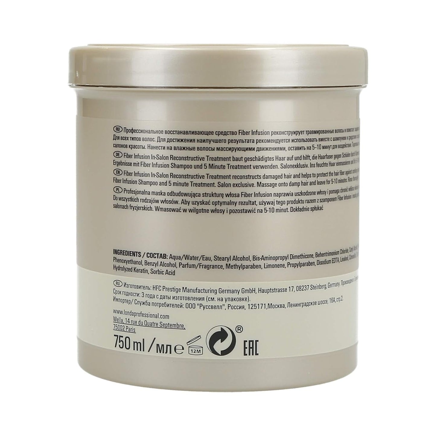Faserinfusionsmaske, geruchlos, 750 ml Naty Shop Haarmaske