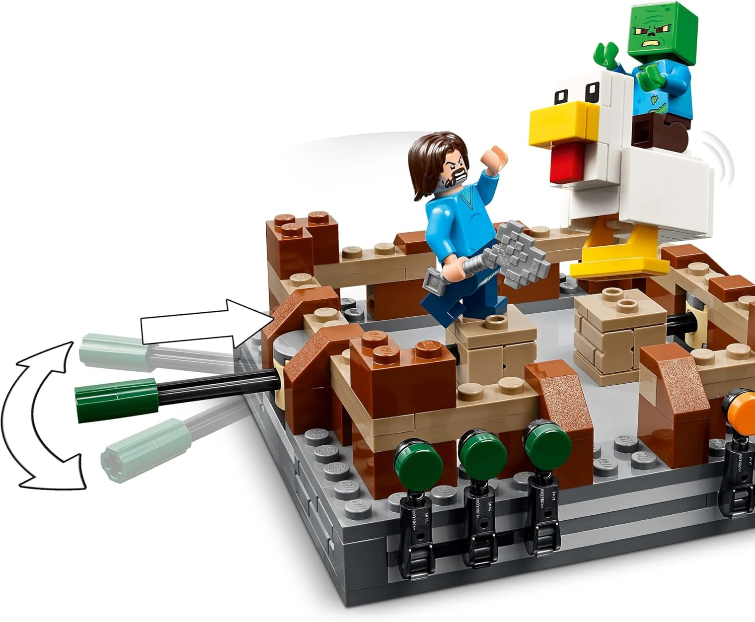 LEGO Minecraft Forest Manor mit Boxring – Gamer-Set mit Zombies und Oberborst – Interaktives Bauspielzeug mit Ausrüstung und Schienen – Geschenk für Jungen und Mädchen ab 10 Jahren – 21272 Bausets Besuchen Sie den LEGO-Store