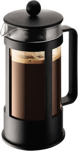 Bodum Kenya Kaffeemaschine – 350 ml/3 Tassen – manuelle French Press aus Borosilikatglas und Edelstahl – spülmaschinenfest – hergestellt in Portugal