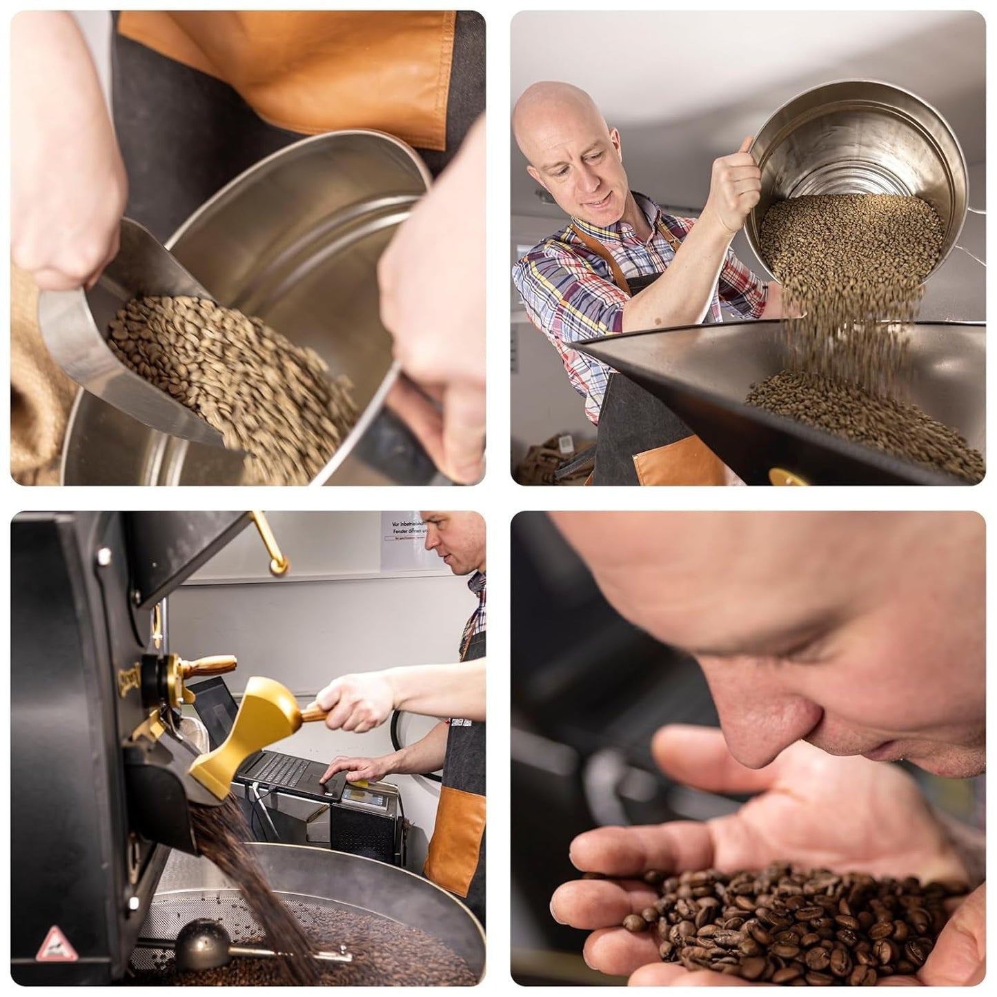 STARKER TOBAK Monsooned Malabar-Kaffee, ganze Bohne, handgeröstet – mittlere Röstung, Indien, 100 % Arabica, geeignet für Filterkaffee, French Press, Kaffeevollautomaten, schonend für den Magen – extra niedriger Säuregehalt