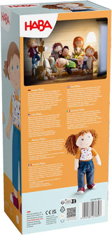 HABA Malou Puppe – 30 cm hohe Kuschelpuppe zum Spielen und Kuscheln – Weiche und waschbare Materialien – Ideale Alternative zu Plüschpuppen – Geeignet für Kinder ab 1,5 Jahren – 2010818001