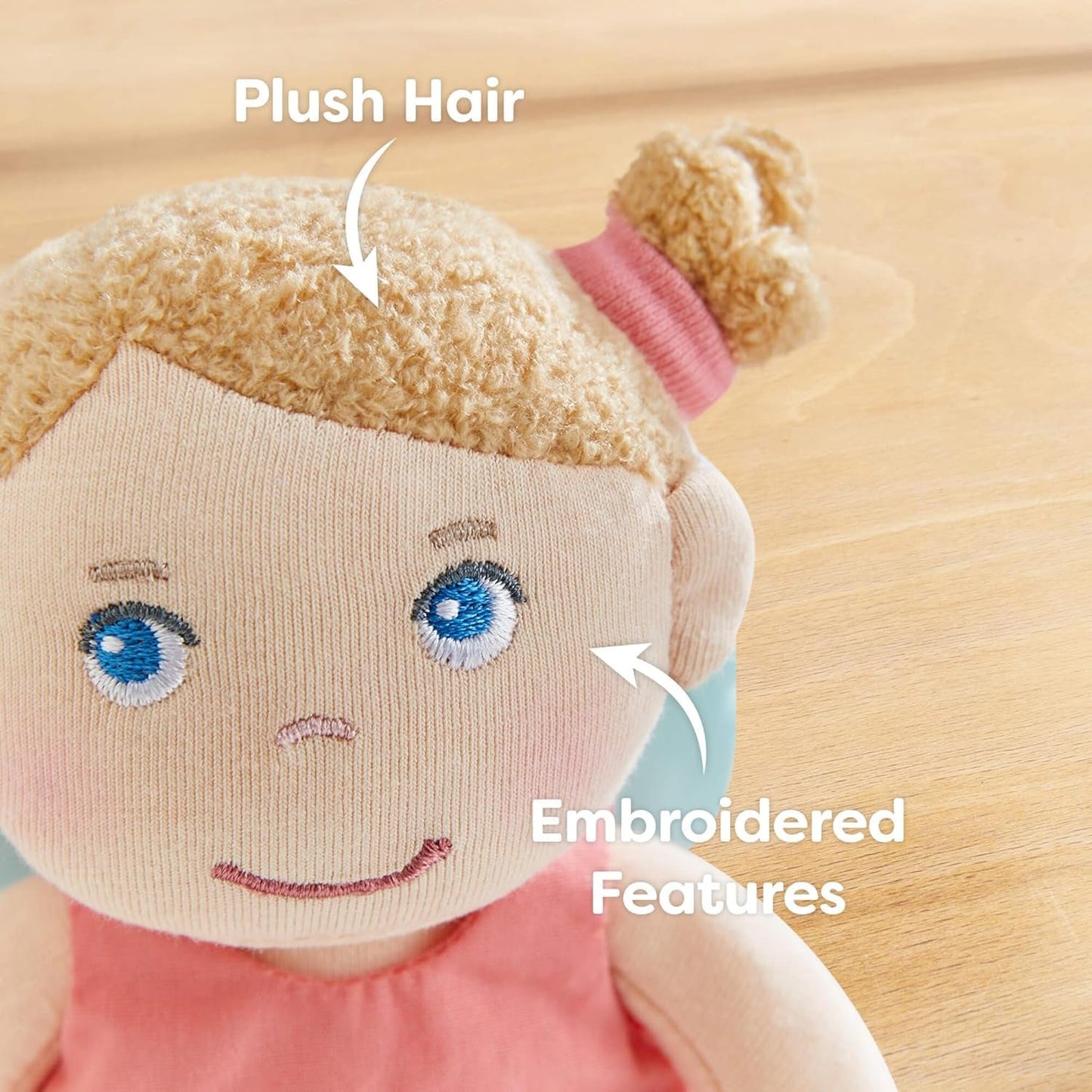 HABA Schutzengel Lore – Flauschige Textilpuppe (15 cm), perfektes Willkommensgeschenk für Babys und Kleinkinder – Waschbar bei 30 °C – 2011870001