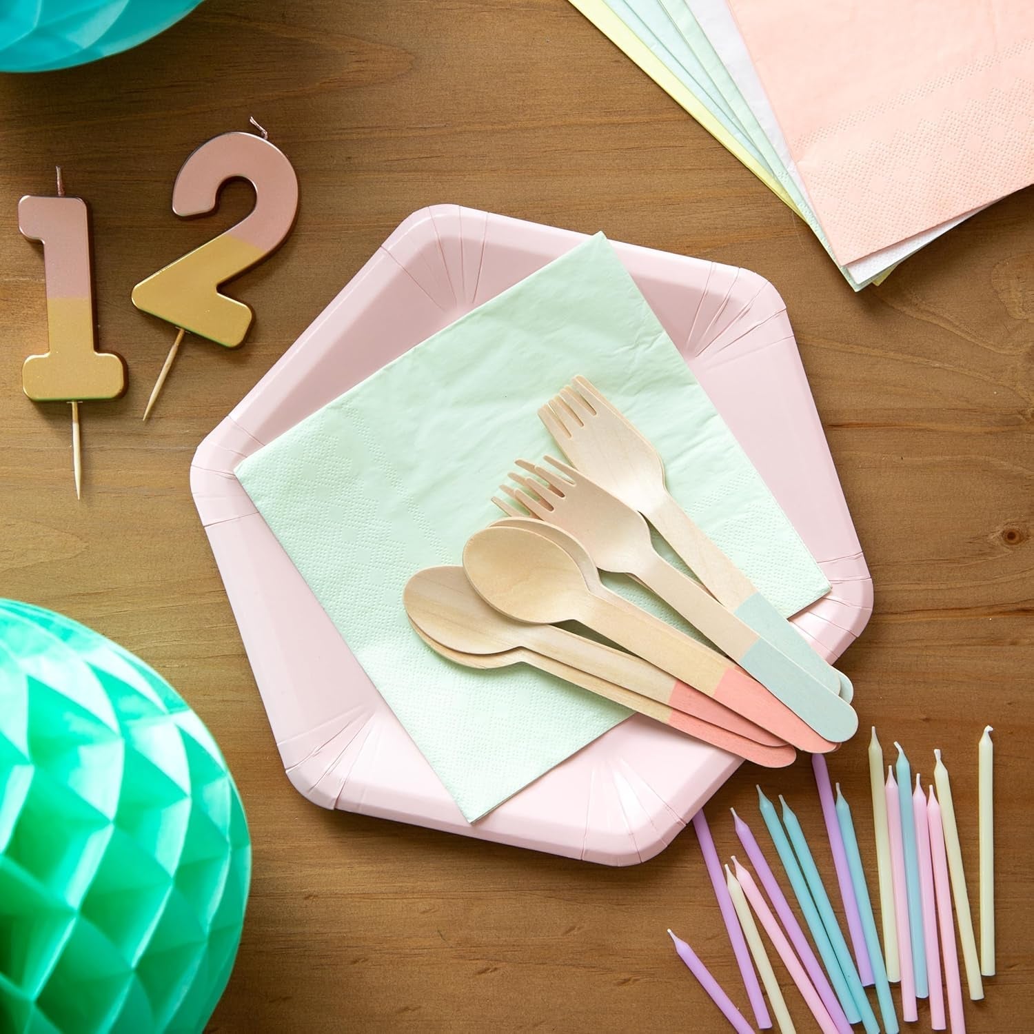Talking Tables Niedliche Pastellservietten | Hochwertige, recycelbare weiche Einwegservietten für Kindergeburtstagsfeier, Babyparty, Junggesellenabschied, Picknick, Decoupage-Geschirr