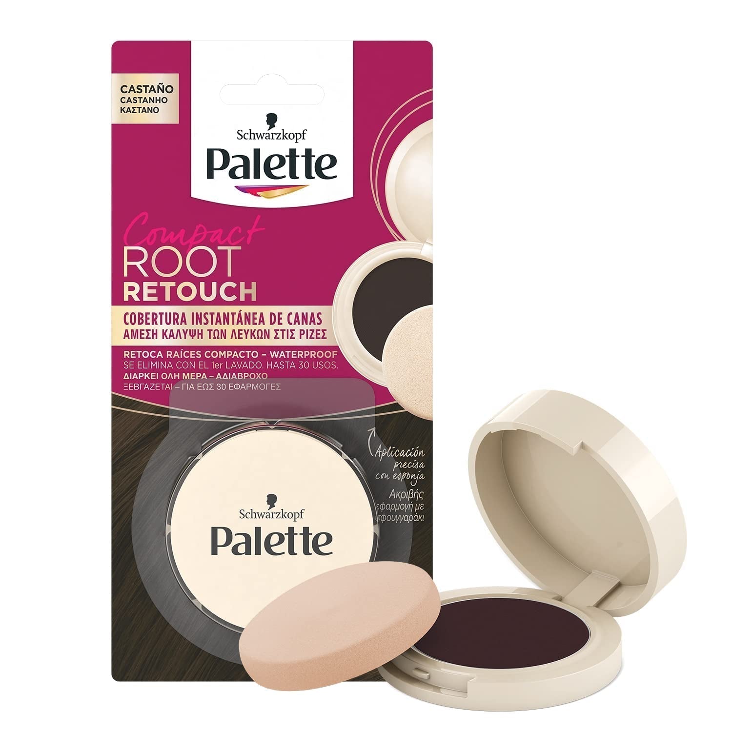 Palette Compact Root Retouch Retouch Root Powder Compact Kastanienbraun 1 Stück Naty Shop Haarfärbemittel 1 Stück (1 Stück) Kastanie