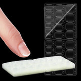 15 Blatt/450 Stück Nagelklebepads, 15 Größen, transparente Nagelklebepads, doppelseitiges Gelee-Gel, Nagelklebeaufkleber, zum Aufdrücken von Nägeln, Klebepads für DIY-Maniküre-Dekorationszubehör