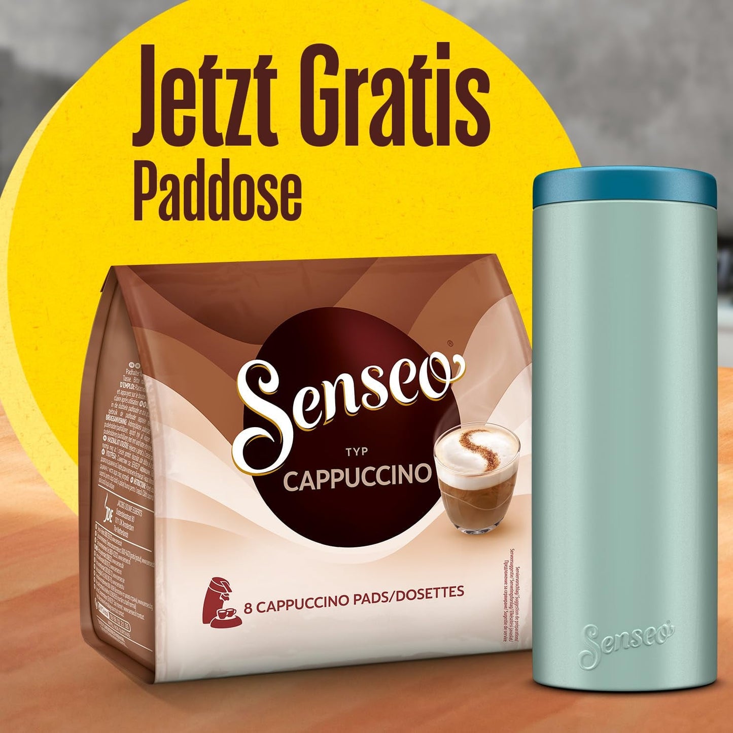 Cappuccino-Pads, 10 x 8 Getränke, 80 Kaffee-Pads, inklusive Pad-Dosis