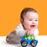 Bright Starts, Oball, Rasselspielzeugauto, grün-blaues Babyspielzeug Naty Shop