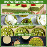Alyvisun Matcha-Set, 5-teiliges Matcha-Tee-Set mit Matcha-Teekanne und Matcha-Teeständer, Teelöffel, Teelöffel, Matcha-Tee-Set für Matcha-Liebhaber, ideal für Anfänger und Enthusiasten