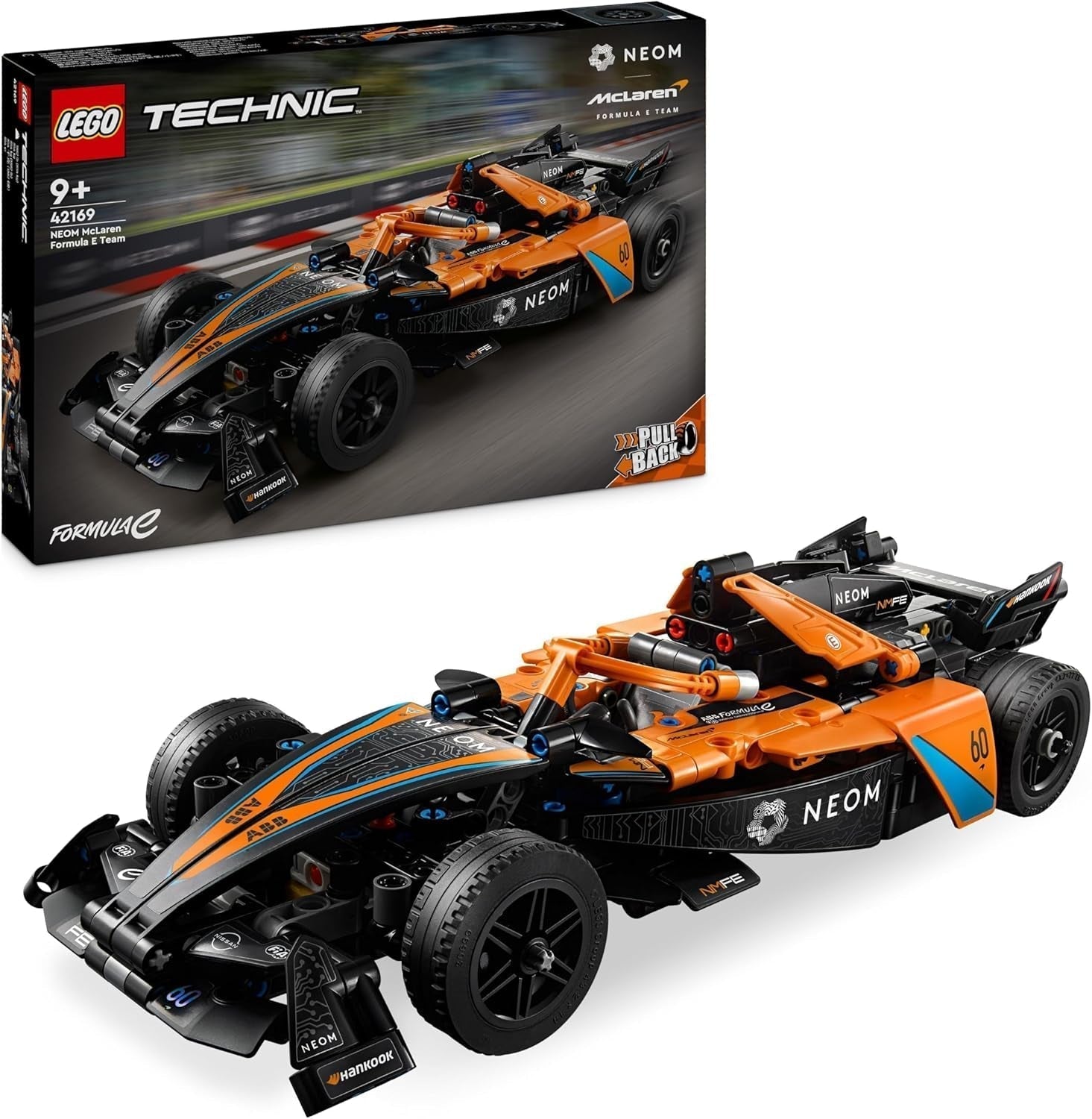LEGO Technic NEOM Mclaren Formel-E-Rennwagen, Rennwagenspielzeug für 9-jährige Jungen und Mädchen, Modellauto-Bausatz, Kinderzimmerdekoration, Geburtstagsgeschenkidee 42169 Bausätze Besuchen Sie den LEGO-Store Single