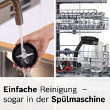 Bosch Standmixer Vitapower Serie 4 MMB6174SN, Verbesserte Version, Hochwertige Edelstahl-Klingen, 1.5L Glasbehälter, 0.6L To-Go-Flasche, Spülmaschinenfeste Teile, 30.000 U/Min, 1200 W, Silver Kitchen Naty Shop
