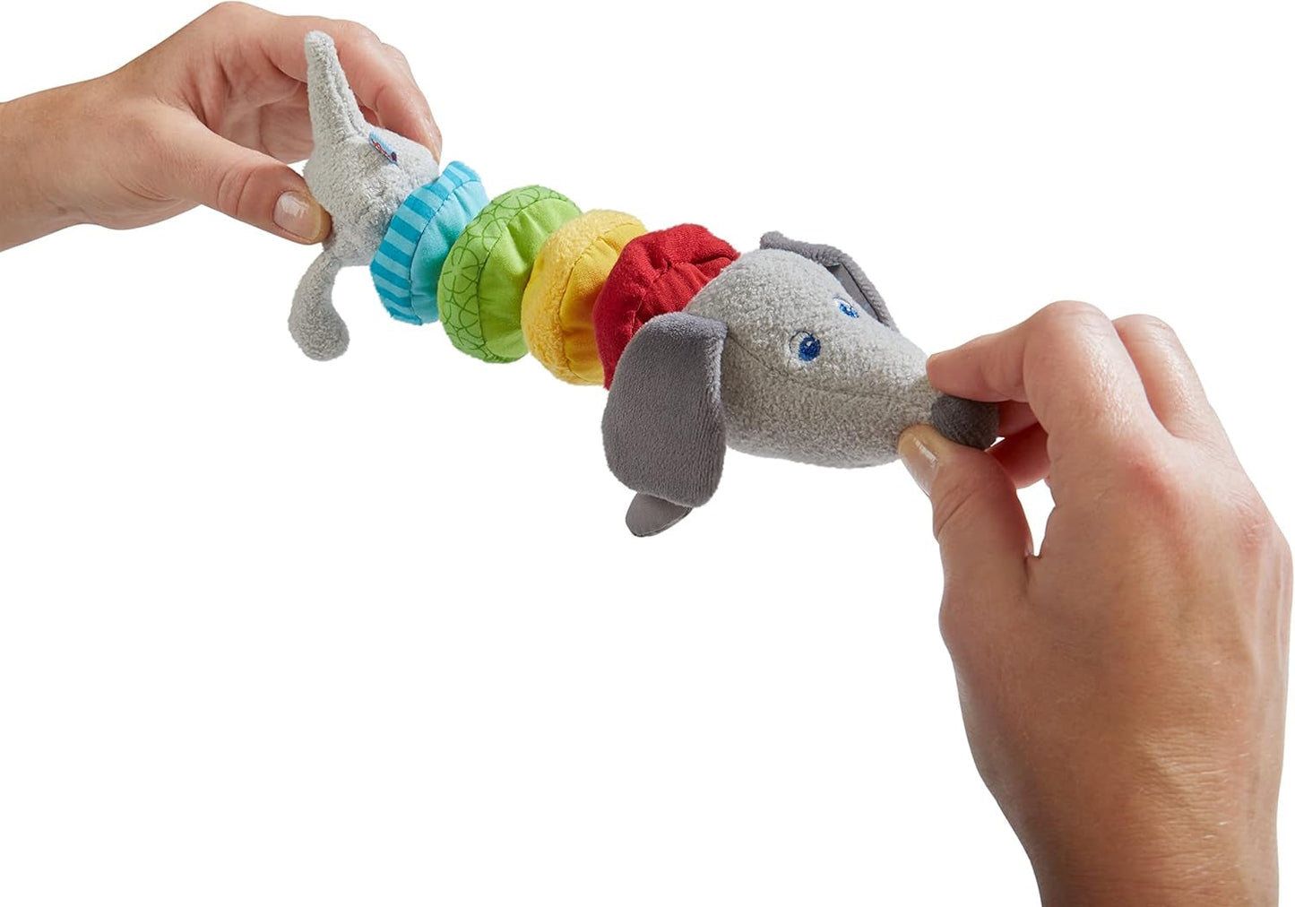 HABA 304771 - Rassel-Dackelfigur, Stoff-Babyspielzeug mit Rasselmotor, Spielzeug ab 6 Monaten Toys Bebe Naty Shop