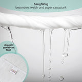 MAKIAN Musselin-Quadrate, 10 Stück, 80 x 80 cm, Öko-TEX® Standard 100 zertifiziert, 10 Premium-Spucktücher – doppelt gewebte Stoffquadrate/Musselin-Quadrate, kochfest – Weiß
